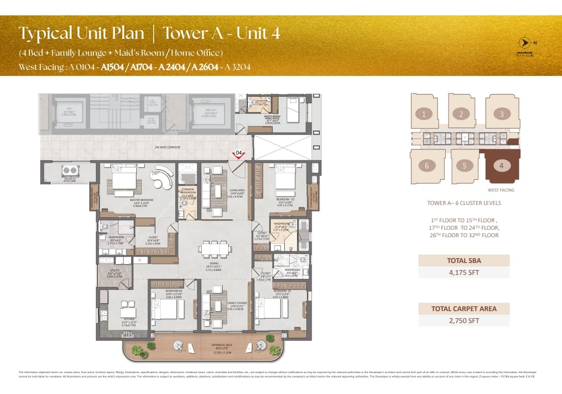 Floor plan for Brigade Gateway Neopolis Hyderabad