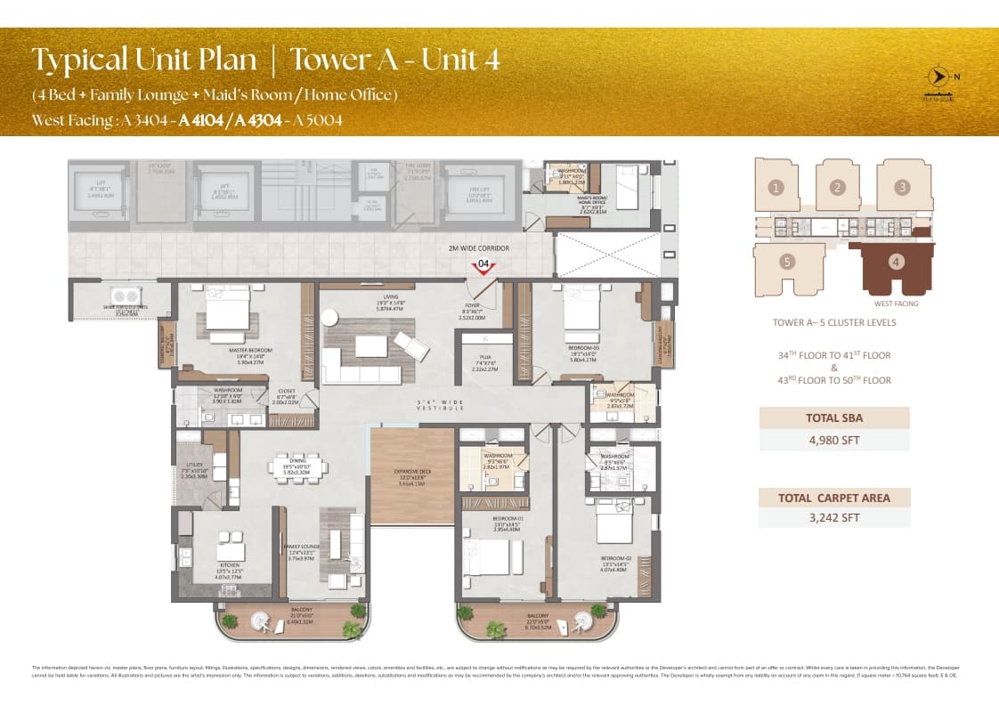 Floor plan for Brigade Gateway Neopolis Hyderabad
